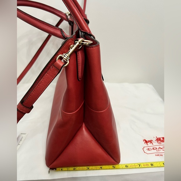 NWT Coach Borough Soft In Nappa 32291 Leather Satchel Rare With Dust Bag - Picture 15 of 16